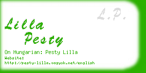 lilla pesty business card